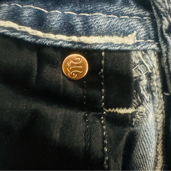 Y2K Miss Me 27x30” Thick Stitch Embellished Jeans McBling Cowgirl Grunge 2000s - Picture 8 of 8